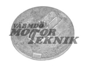 Anodplatta ovanför propeller  aluminium bakre