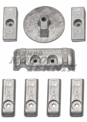 Komplett anodsats med skruvar