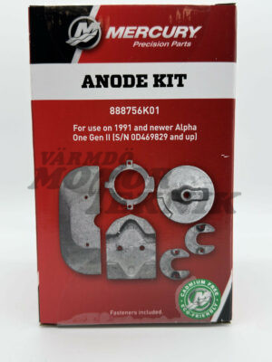 Anodsats komplett för salt/bräckt vatten (AL)