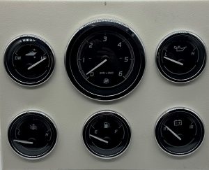 Instrument sats 6 st svart med chrome ring